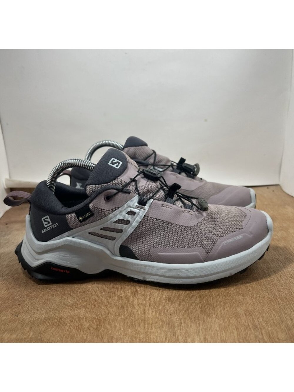 Salomon X Raise Women Size 8 GoreTex Hiking Outdoor Shoes Waterproof Purple